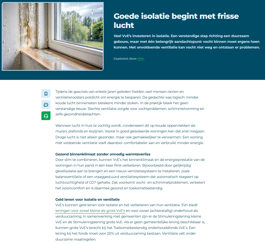 Artikel Over Goede Isolatie Voor Vve's