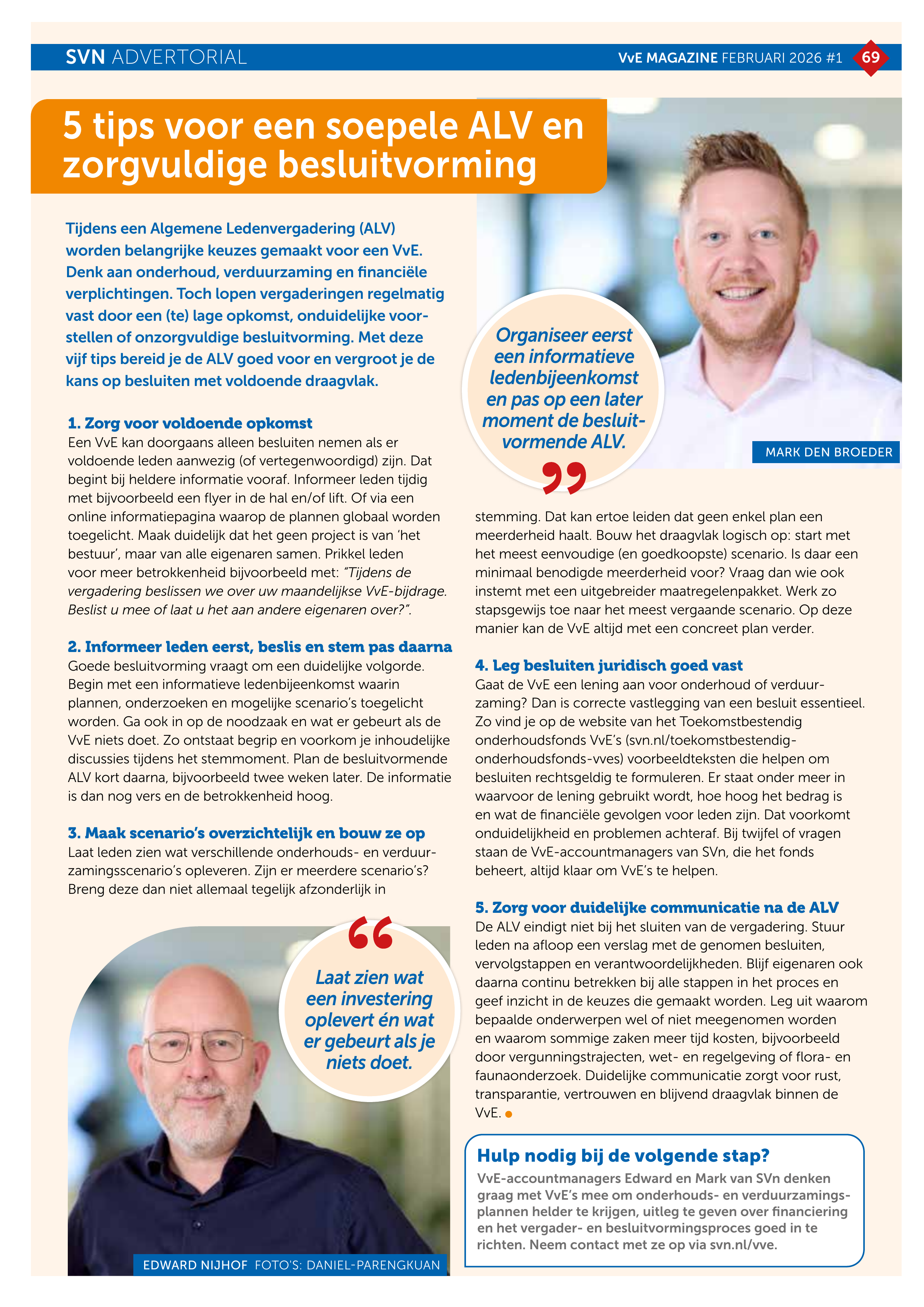 Vve Magazine ALV Tips